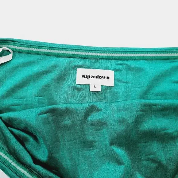 Superdown Karolyna Maxi Skirt Set in Teal Large